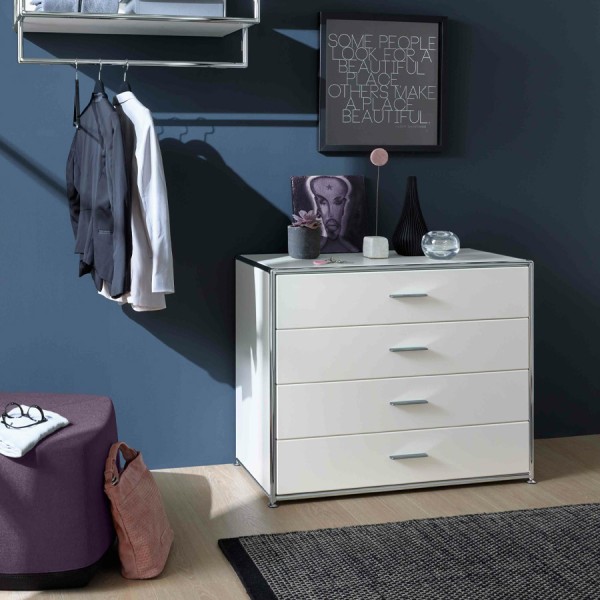 Bosse Solutions Sideboard weiß | 4 Schubladen