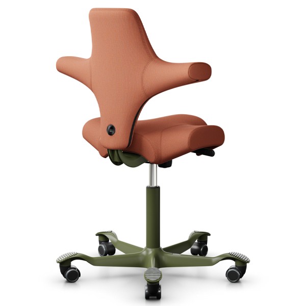 HAG Capisco 8106 Stoff Capture Farbe orange-rot 4301 - Gestell Moss grey