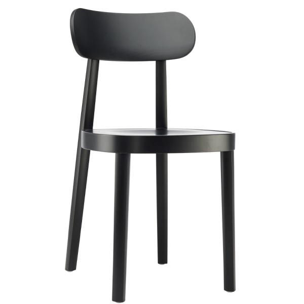 THONET 118 M Holzstuhl mit Muldensitz Buche gebeizt schwarz