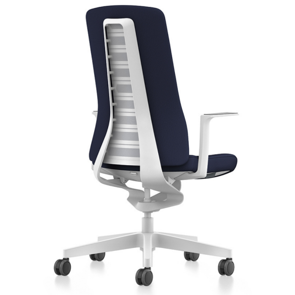 Interstuhl PUREis3 PU113 Bürostuhl mit Polsterrücken weiß blau