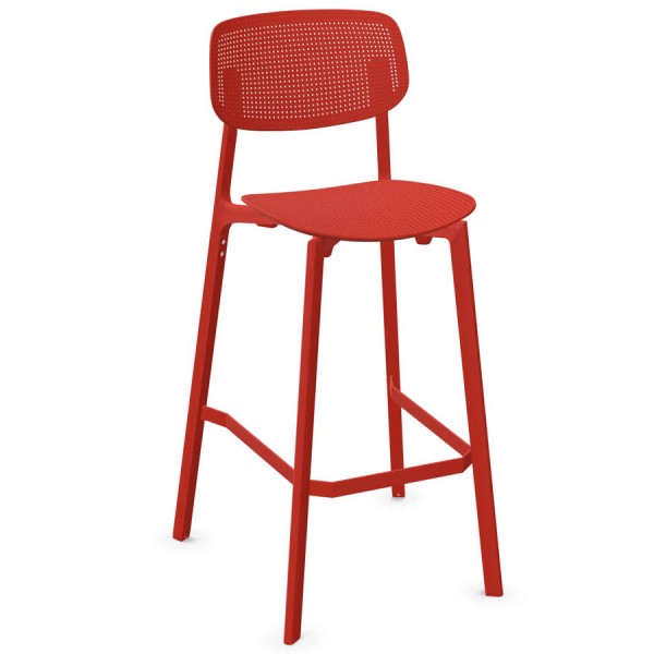 Kristalia COLANDER Barhocker rot koralle Bild 1 