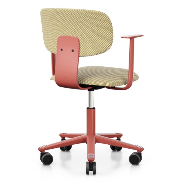 HAG Tion 2160 Bürostuhl Blush Rose - Sitz u. Rücken gepolstert Stoff Sisu 405 - Rückansicht
