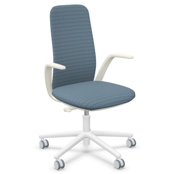 HAWORTH Nia Bürostuhl - Stoff Diagonale chevron blau 