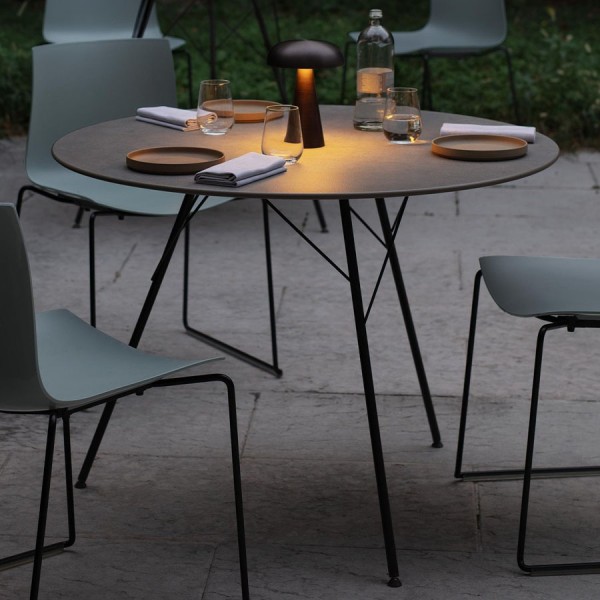Arper LEAF 1831 Gartentisch | Platte rund 100 cm | Konfigurator