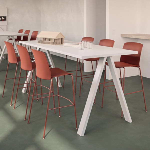 Arper Cross Stehtisch Höhe 105 cm weiß
