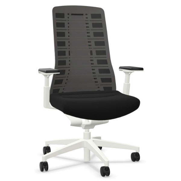 Interstuhl PUREis3 PU213 Bürostuhl weiß mit Netzrücken Farbe schwarz 3D-Armlehnen