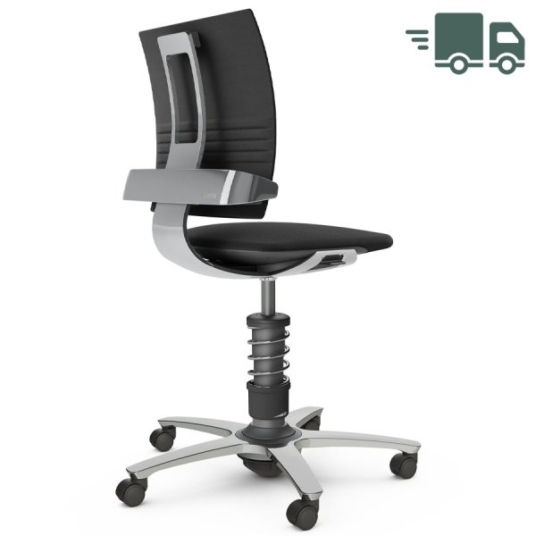 Aeris 3Dee Bürostuhl Stoff Step schwarz Standard-Feder - Gestell chrom 
