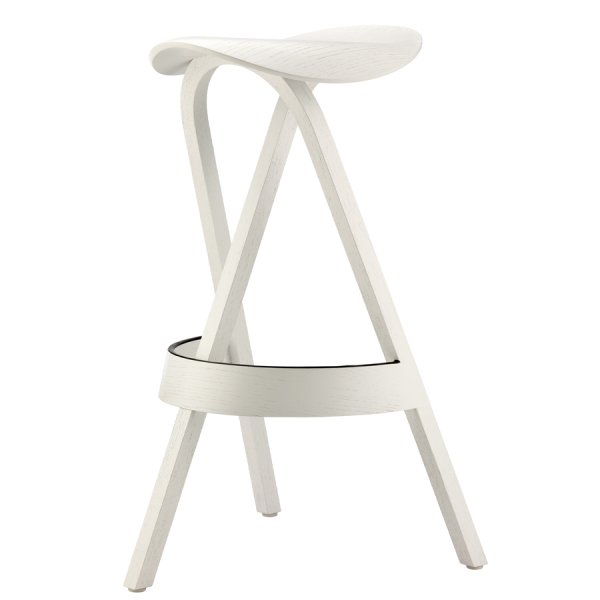 THONET 404 H Holzbarhocker - Eiche weiß lasiert