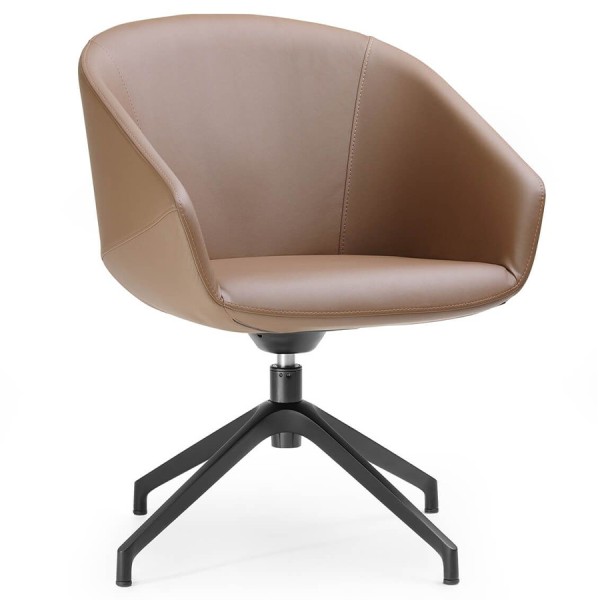 bejot Oxco small OX S 4R Konferenzsessel, Leder C181 beige