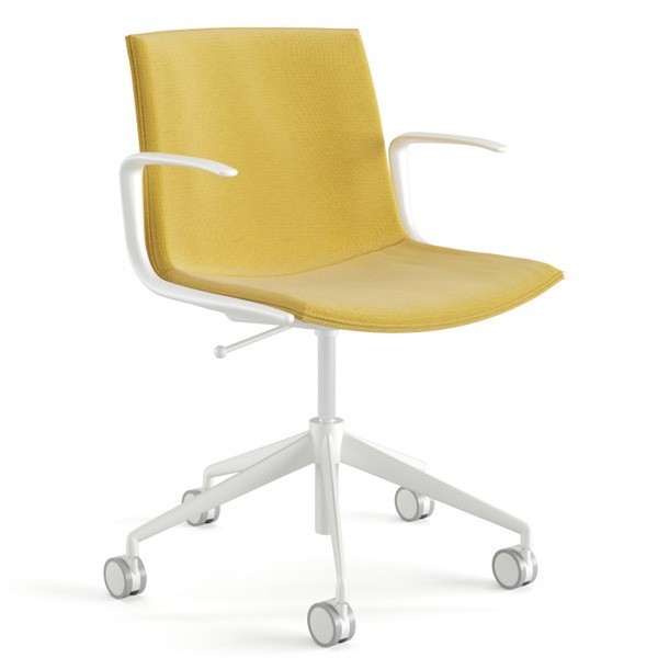 Arper CATIFA Up 6207 | Bürostuhl gelb auf Rollen