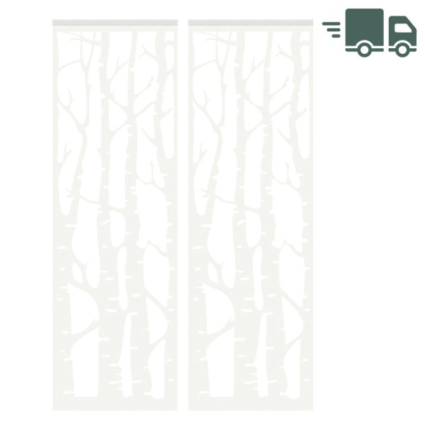 BuzziSpace BuzziFalls Birke | Raumteiler Decke | 2er Set | Farbe Offwhite
