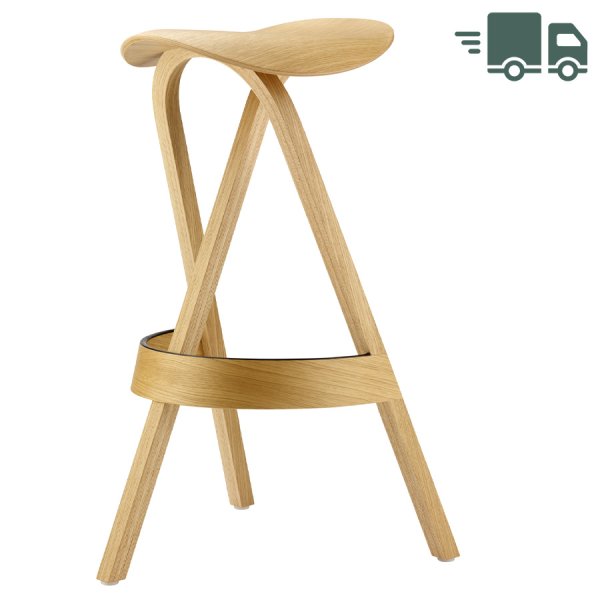 THONET 404 H Holzbarhocker - Eiche klar lackiert