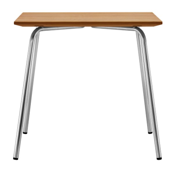 THONET S 1040 Gartentisch - 78 x 78 cm - Gestell verchromt