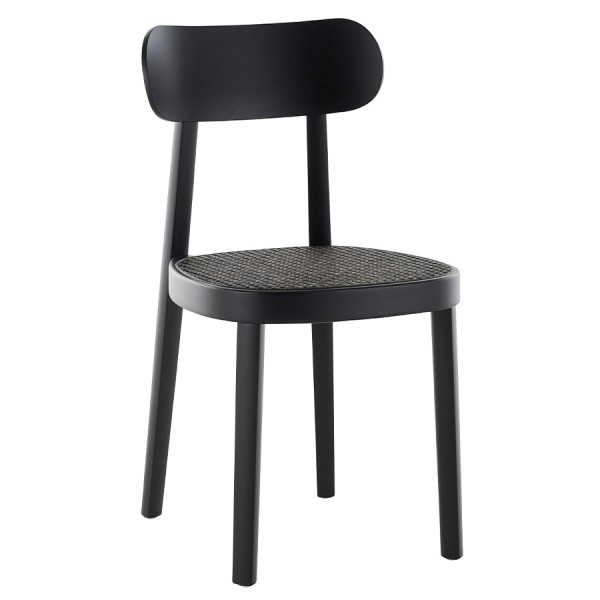 THONET 118 Holzstuhl Dark Melange schwarz
