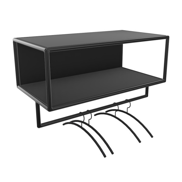 Bosse >Garderobe Black Edition Breite 80 cm in Melamin Schwarz