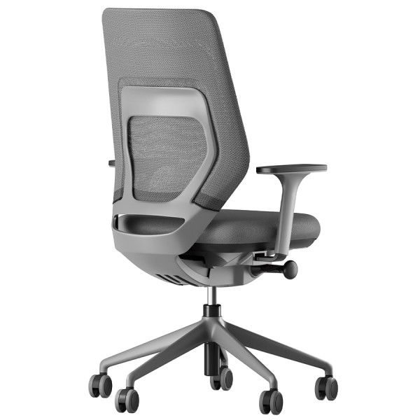 FM Asiento Bürodrehstuhl in Hellgrau Komfort