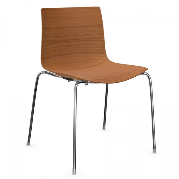 Arper CATIFA 46 0351 Eiche mit Gestell Stahl verchromt