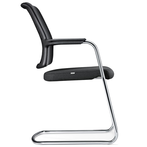 Interstuhl HERO 550H Freischwinger in Era tiefschwarz