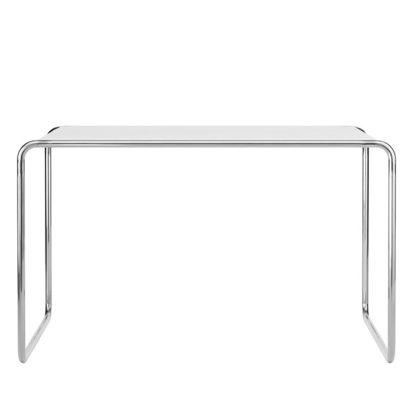 THONET Stahlrohr Schreibtisch S 285/0 Esche weiß lasiert - Gestell verchromt