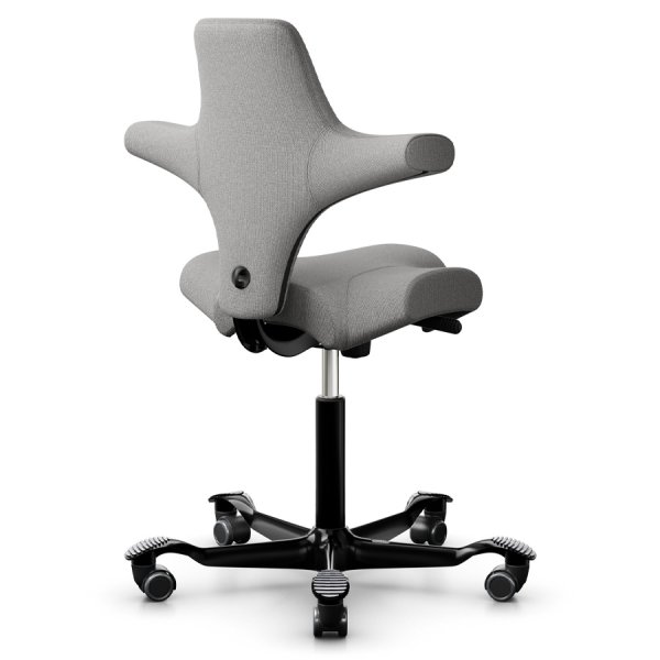 HAG CAPISCO 8106 Stoff Cura hellgrau mit Sattelsitz - Gestell schwarz