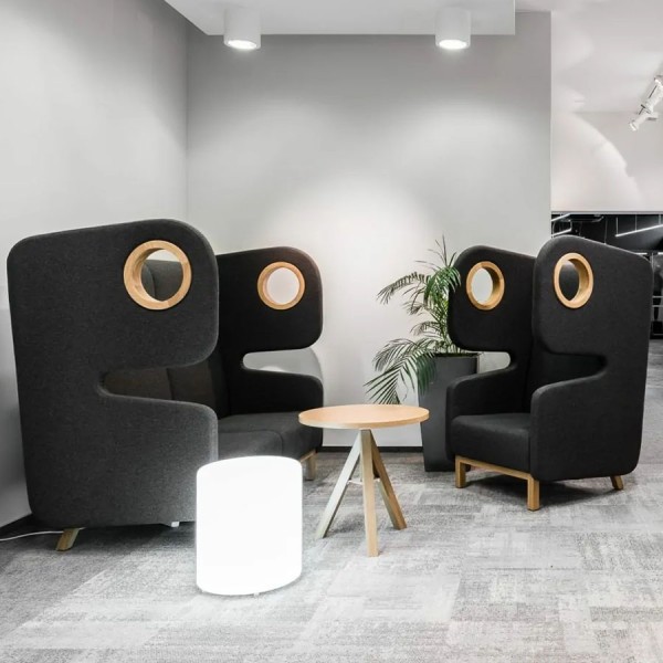 Mikomax Packman Sofa mit Trennwänden Stoff Wool Onyx