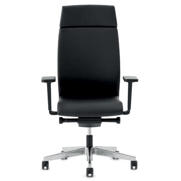 Interstuhl YOSTERis3 366Y Chefsessel Bürostuhl Leder schwarz - Frontansicht