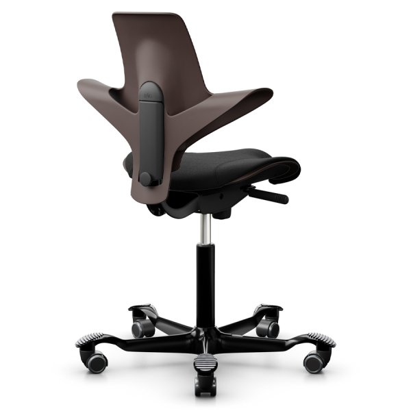 HAG CAPISCO PULS 8020 braun mit Stoff Cura schwarz - Gestell schwarz Special Edition